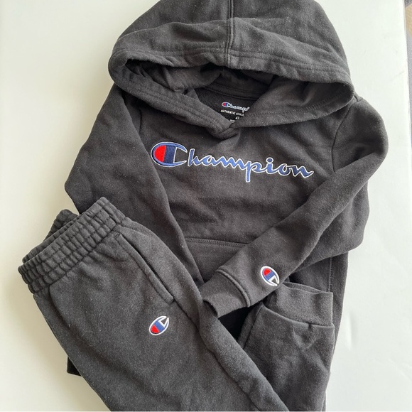 Champion Toddler Heavy Weight Black Sweatsuit - Picture 1 of 2
